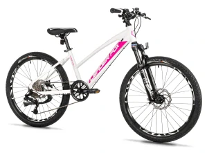 Leader Fox CAPITAN dívčí 24" 2025-1, white/pink - ZDARMA dopravné, seřízení, odborná montáž a zadní světlo!