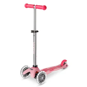 Koloběžka Mini Micro Deluxe Glow LED pink - ZDARMA dopravné a Zdravá láhev! 