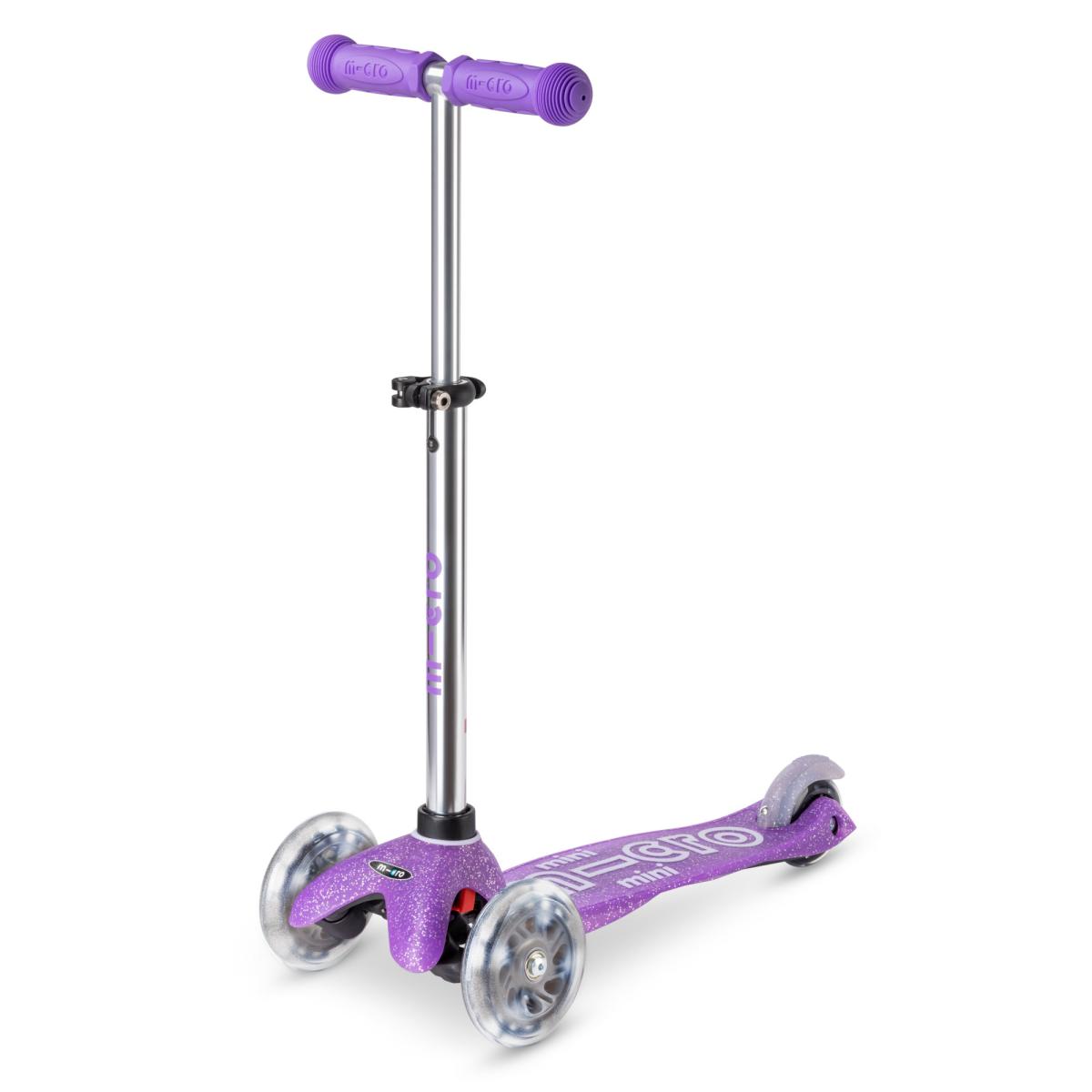 Koloběžka Mini Micro Deluxe Glitter LED purple - ZDARMA dopravné!