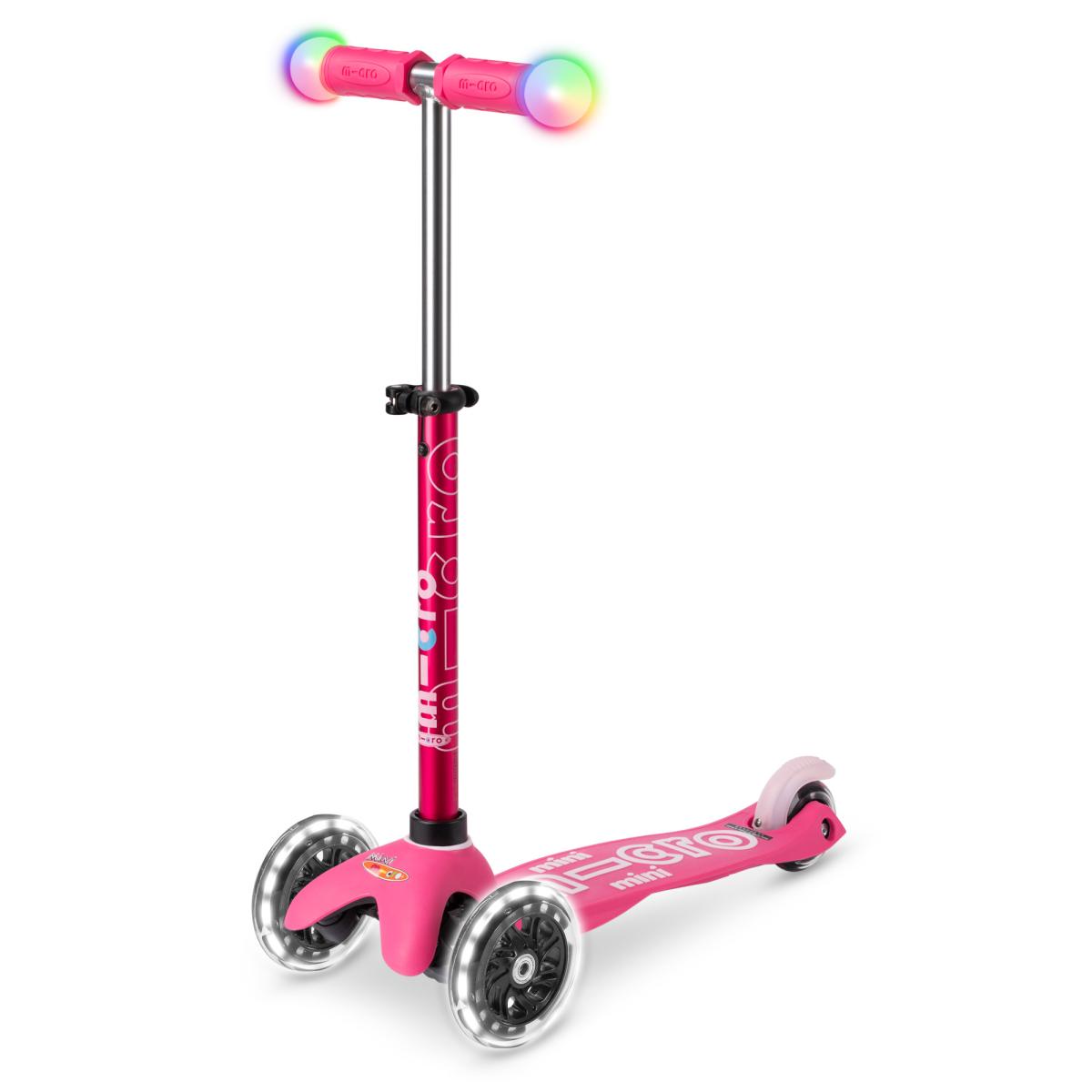 Koloběžka Mini Micro Deluxe Magic LED pink - ZDARMA dopravné!