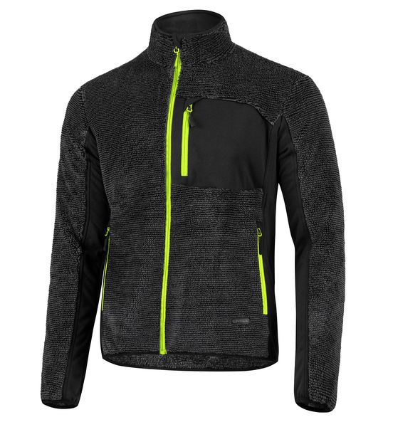 Pánská mikina ETAPE WARMER, antracit/žlutá fluo