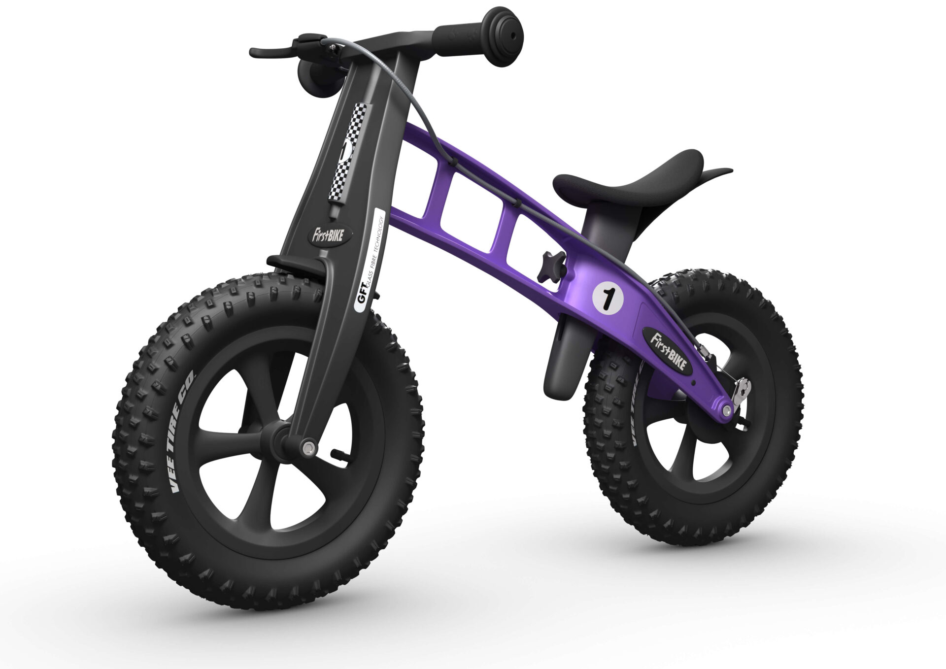 Odrážedlo FirstBike FAT violet - ZDARMA dopravné, košík a zvonek!