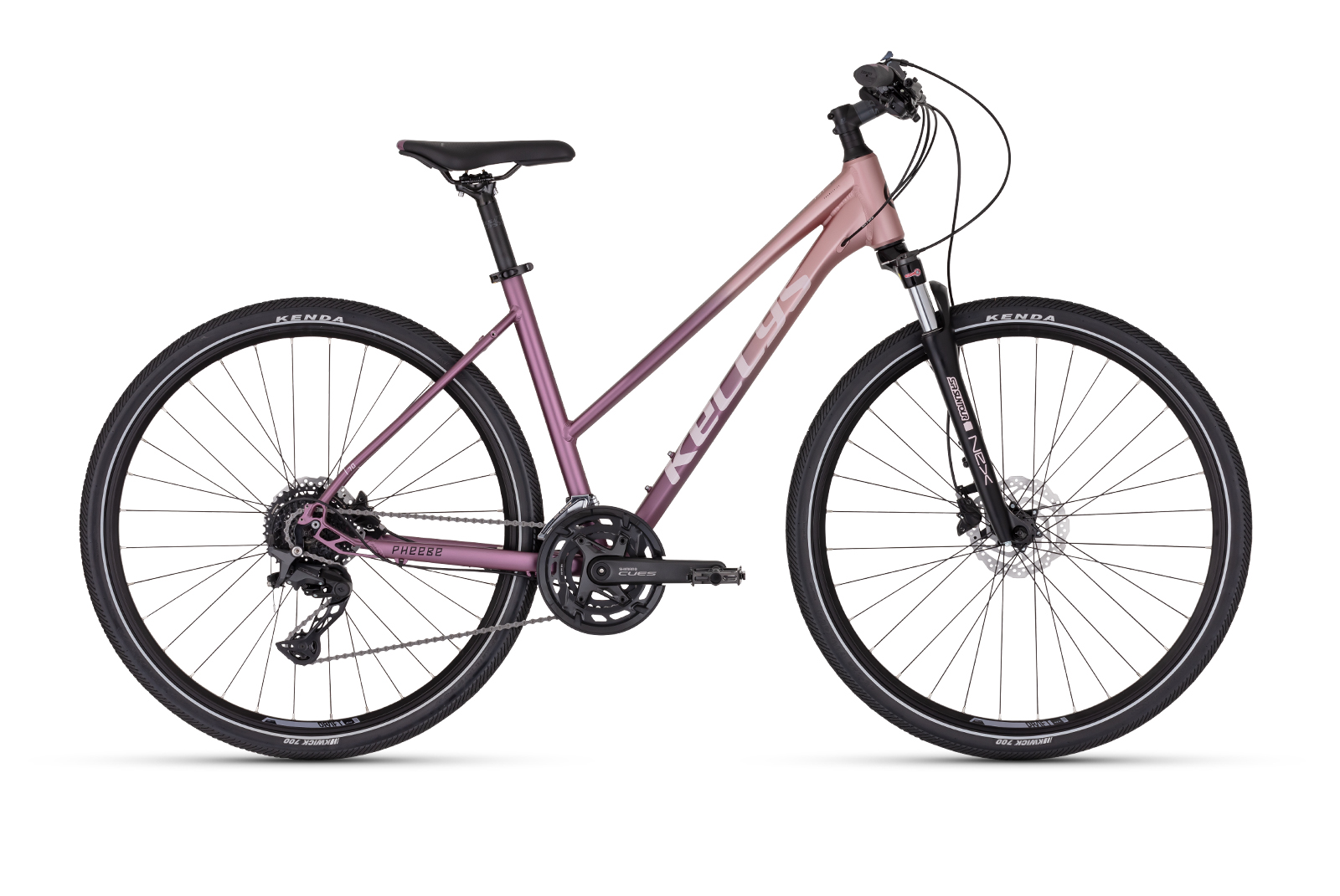 KELLYS Pheebe 70 Rosy Violet 28" 2025, rám 17"(S) - ZDARMA dopravné, seřízení, odborná montáž a sada světel!