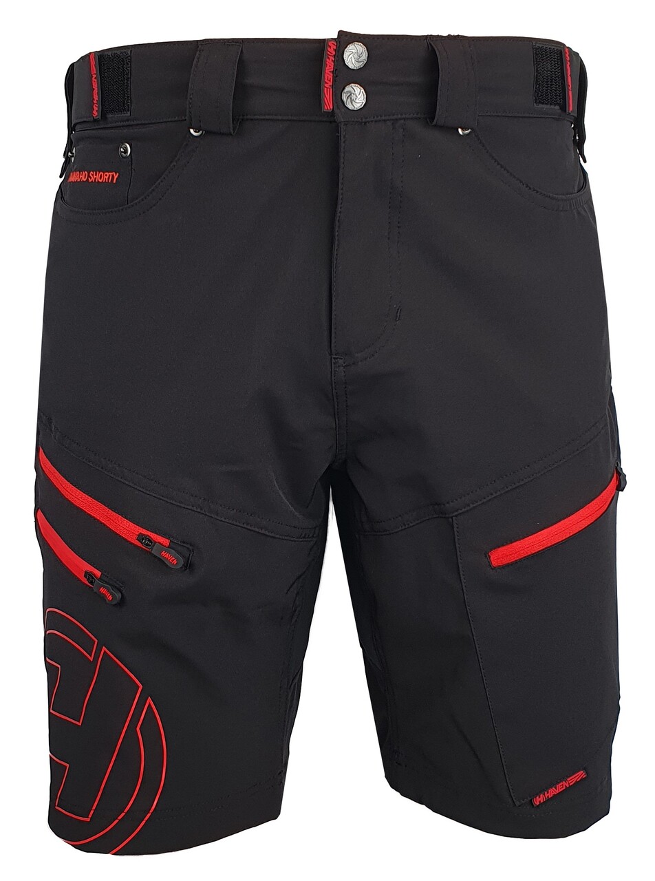 Pánské cyklokraťasy HAVEN NAVAHO SHORTY black/red, velikost L