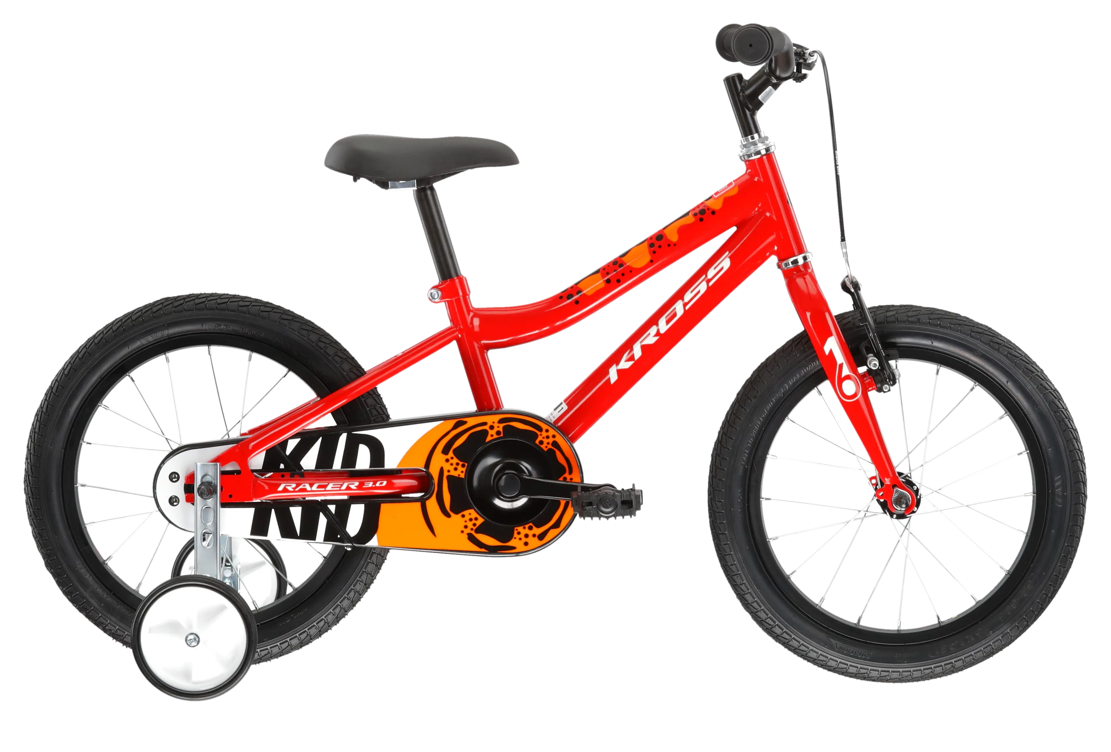 KROSS RACER 3.0, model 2025, pneu 16", barva červená - ZDARMA dopravné, odborná montáž, seřízení!