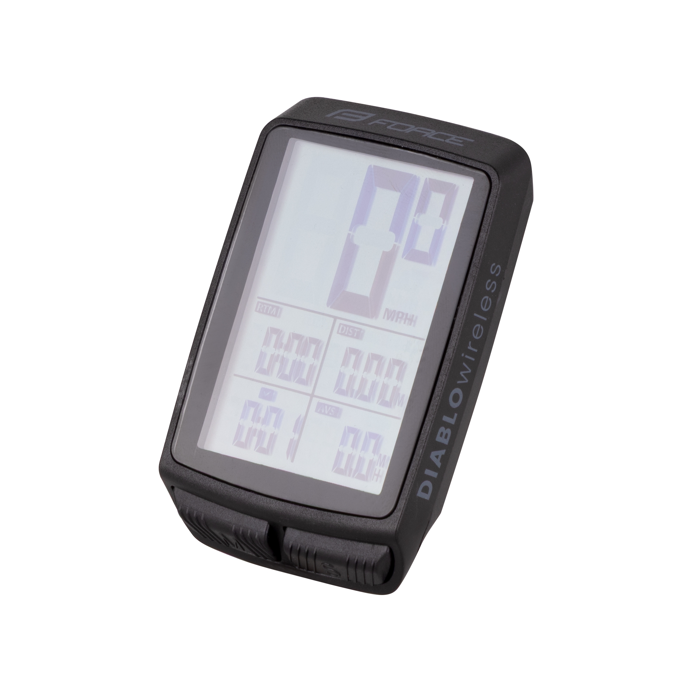 Cyklopočítač FORCE DIABLO, 11 funkcí, bezdrát, černý