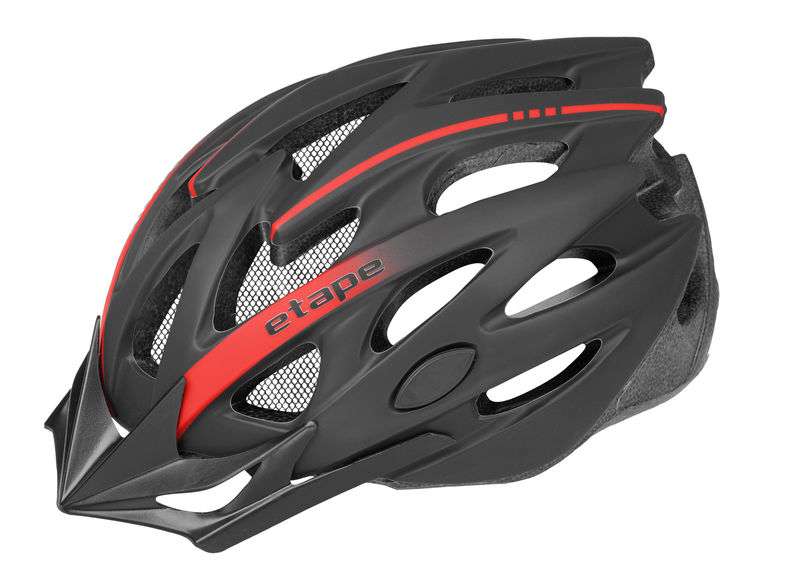 Cyklistická přilba na kolo Etape TWISTER, barva černá/červená mat