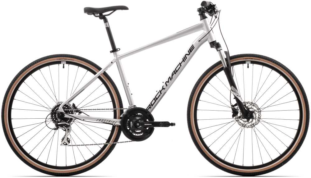 Rock Machine CrossRide 300, model 2026, Gloss Silver/Black/Grey - ZDARMA dopravné, seřízení, odborná montáž a sada světel!