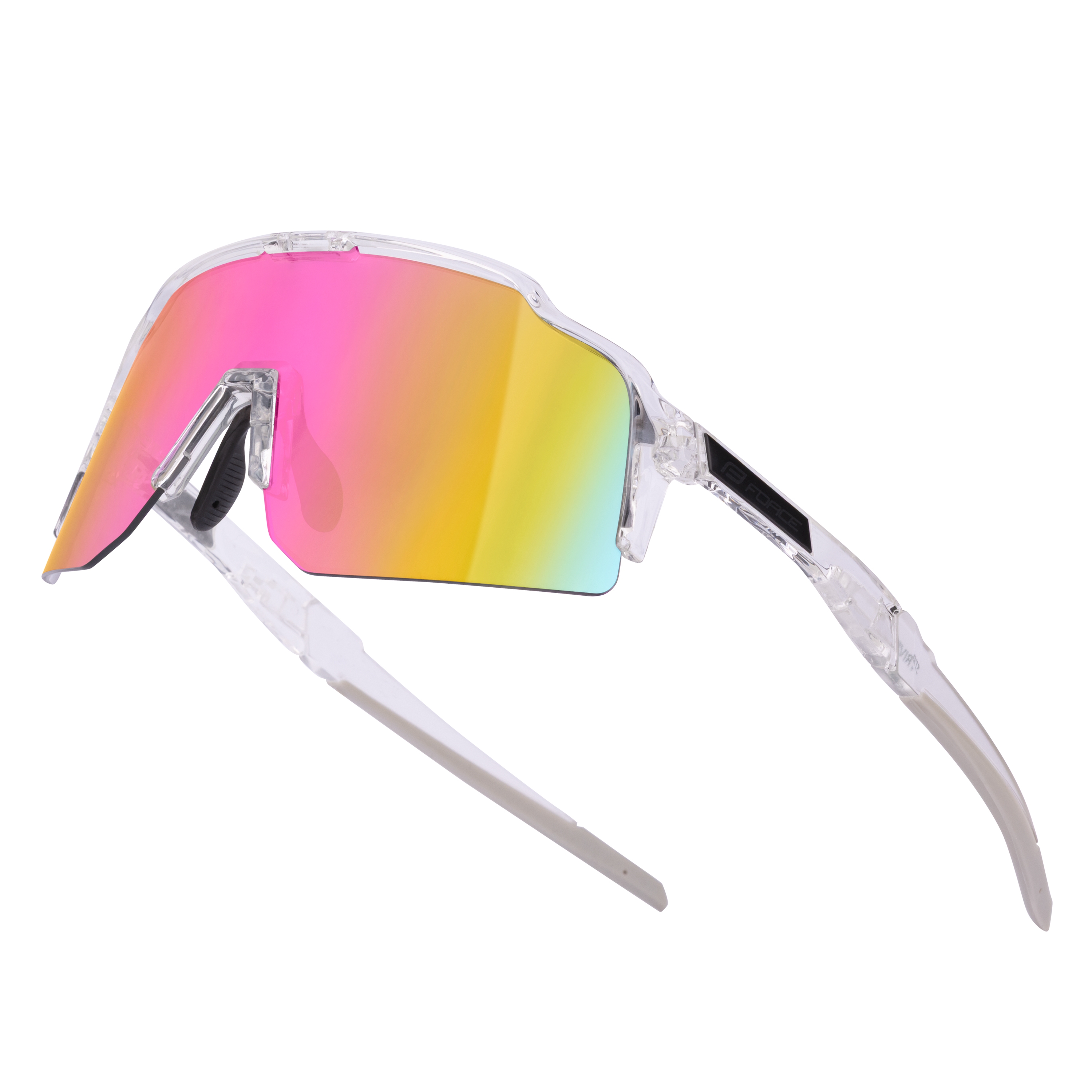 Brýle FORCE STRIVE transparentní, růžové zrc. sklo