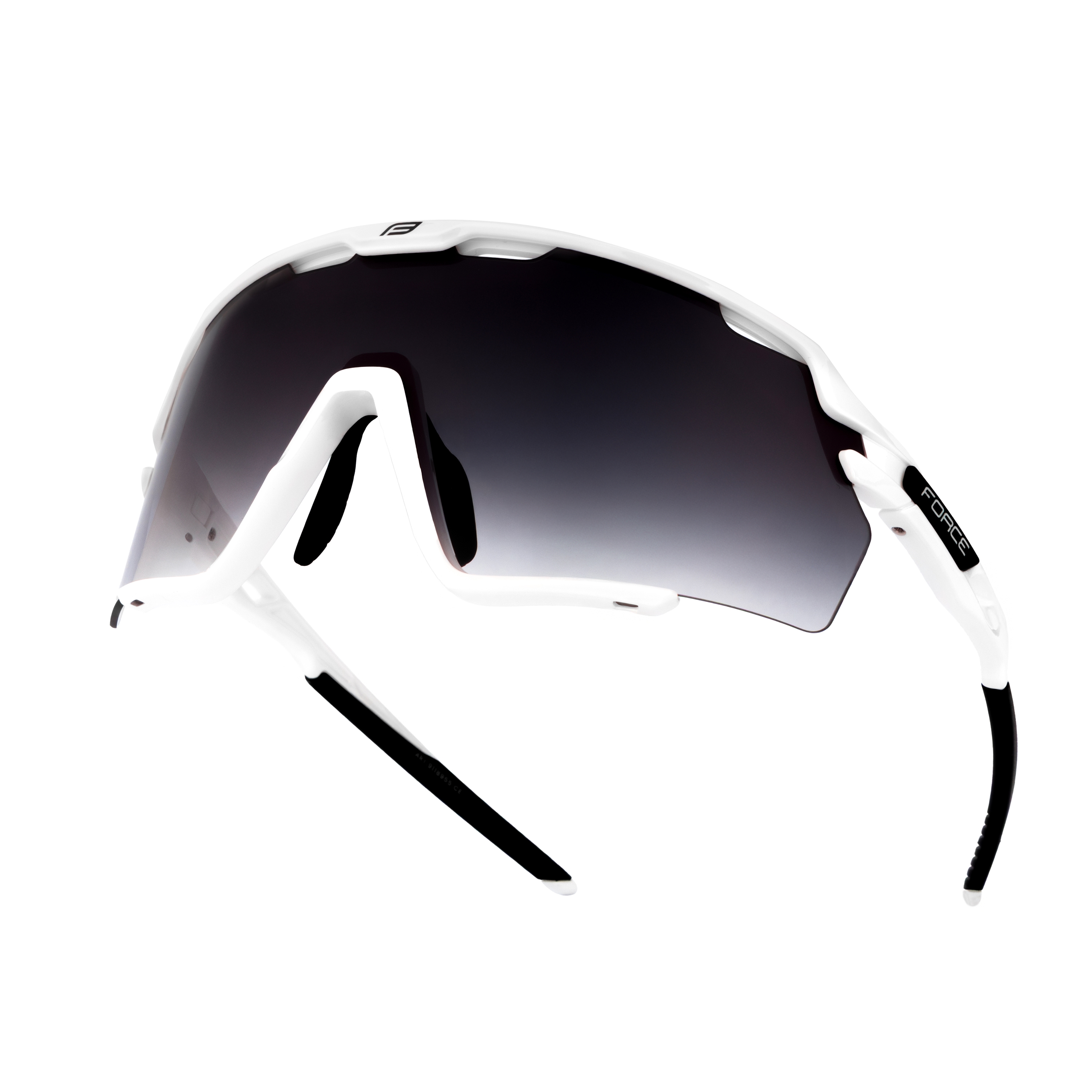 Brýle FORCE CYCLONE bílé, černé přechodové sklo