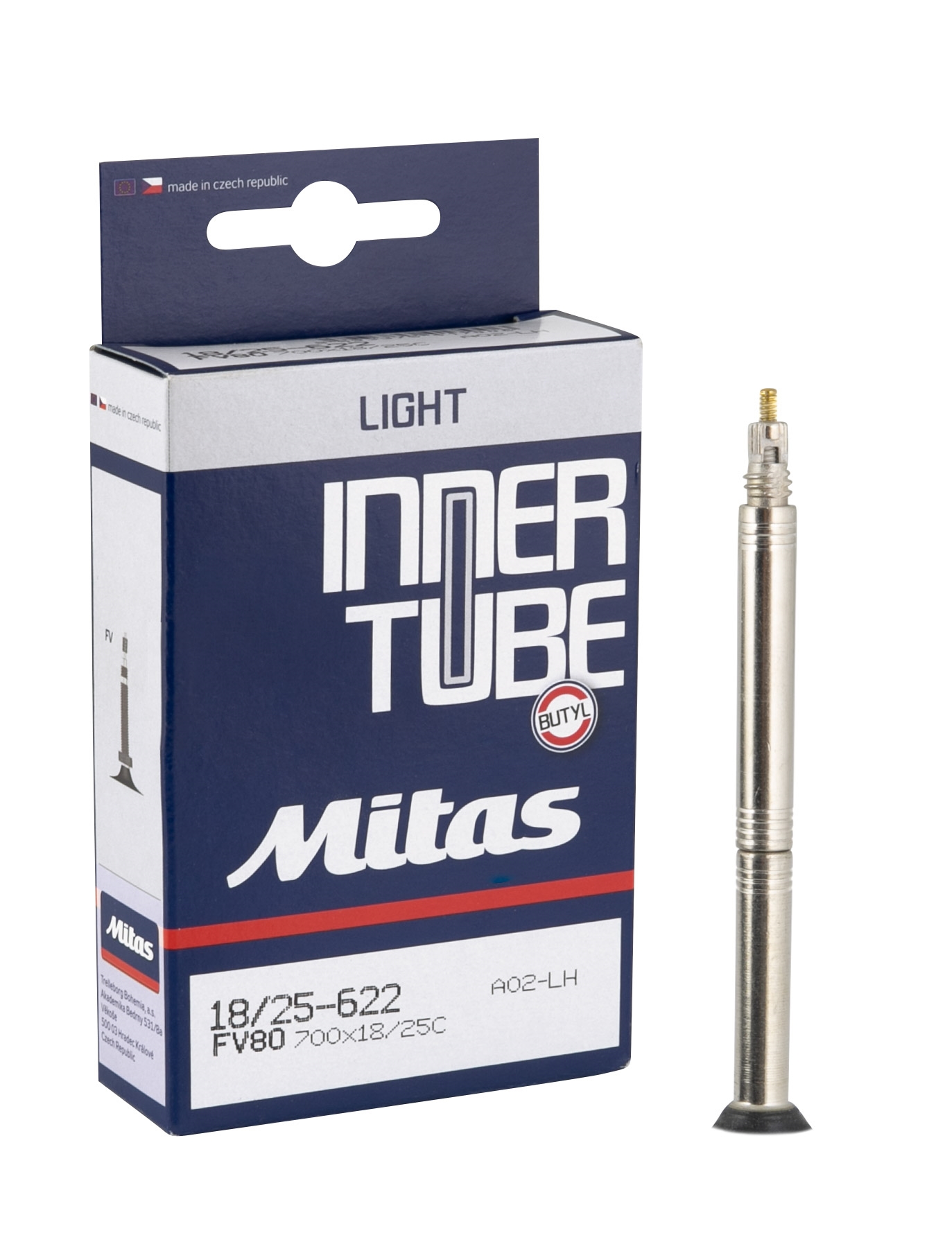 Duše RUBENA 700 x 23C/28C, LIGHT, galuskový ventilek FV60