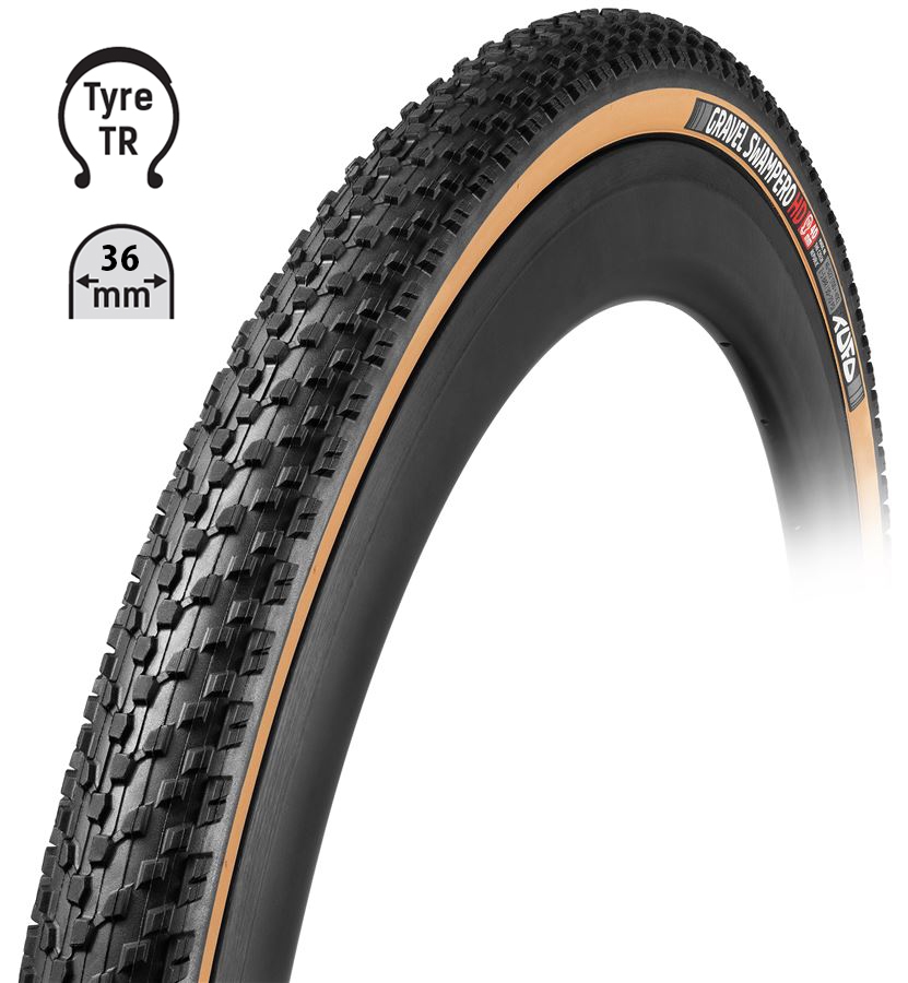 Plášť TUFO Gravel SWAMPERO HD 700 x 36C, bezdušový černo-béžový