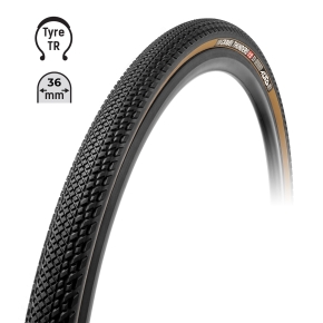 Plášť TUFO Gravel THUNDERO 700 x 36C, bezdušový, černo-béžový