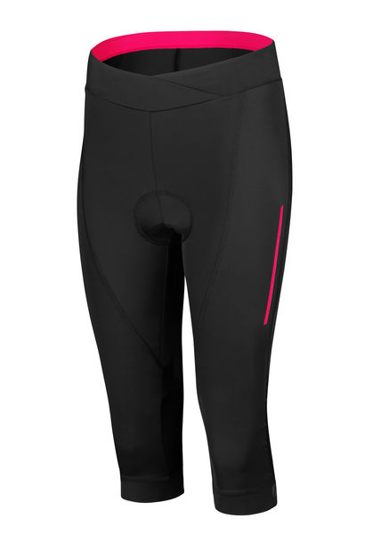 Dámské cyklistické kraťasy ETAPE SARA 2.0 3/4 s vložkou, černá/růžová
