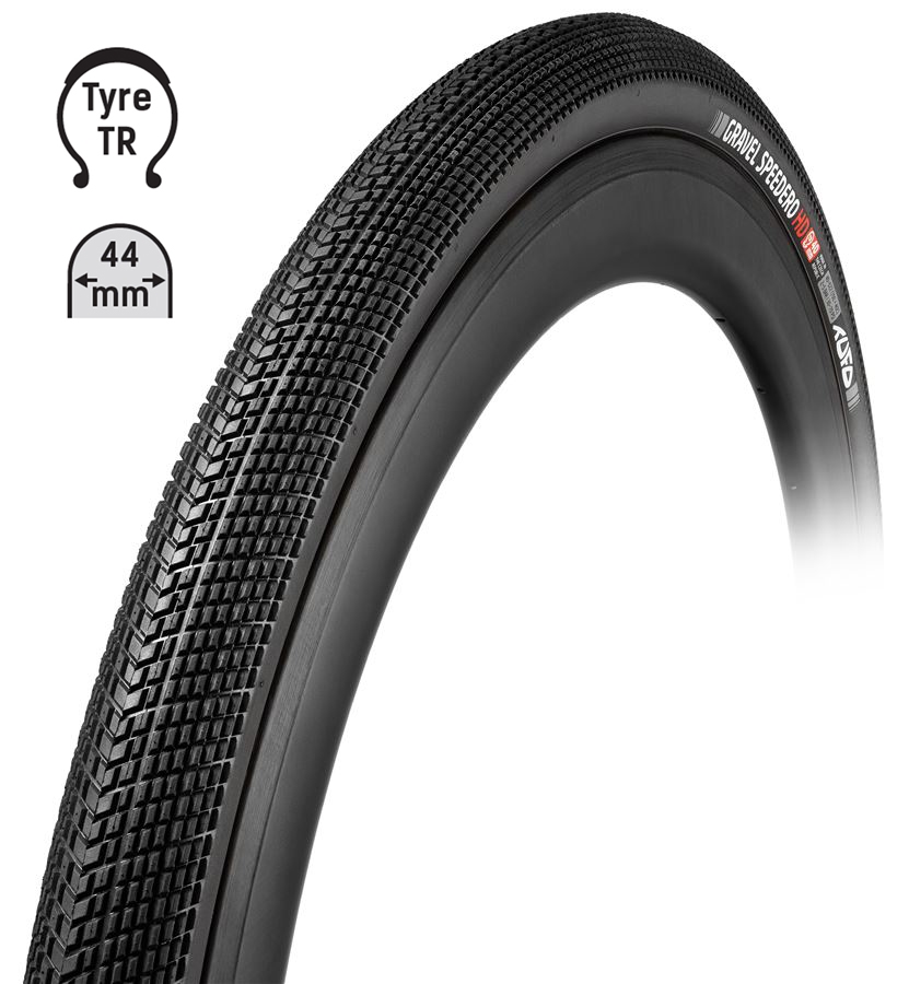 Plášť TUFO Gravel SPEEDERO HD 700 x 44C, bezdušový, černý