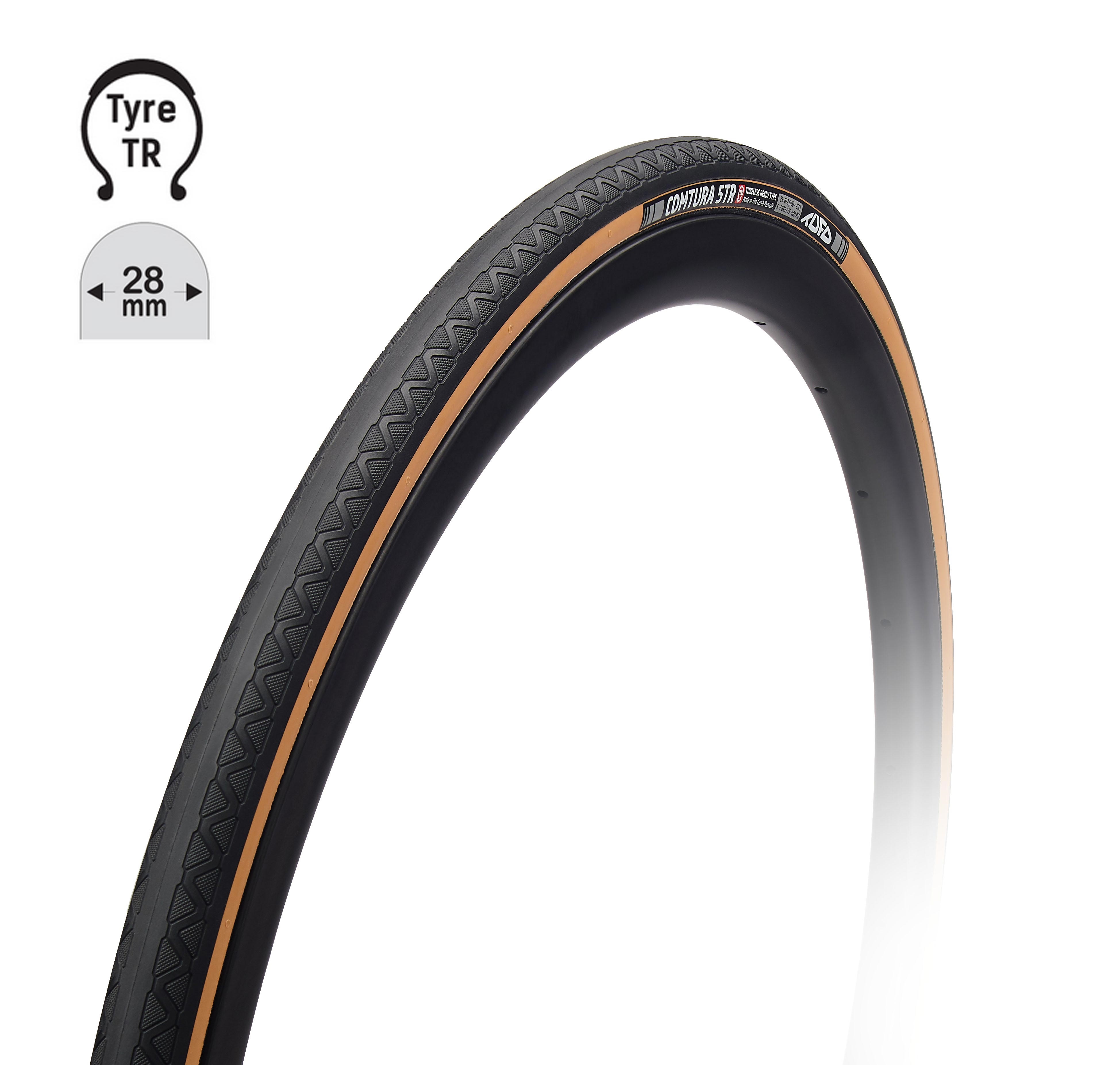 Plášť TUFO Comtura 5TR28, 700 x 28C, kevlar, bezdušový černo-béžový