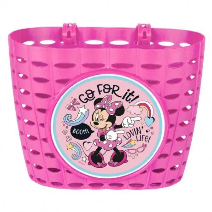 Košík na kolo Minnie Bike basket, růžový