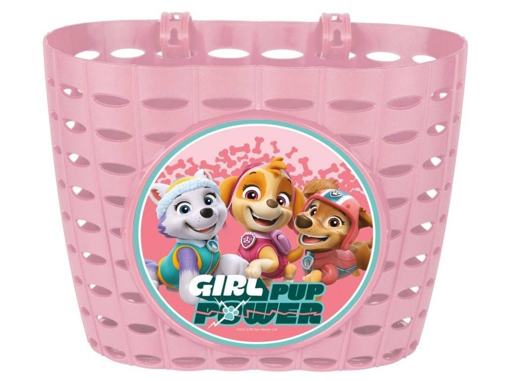Košík na kolo Paw Patrol Girl, sv.růžový