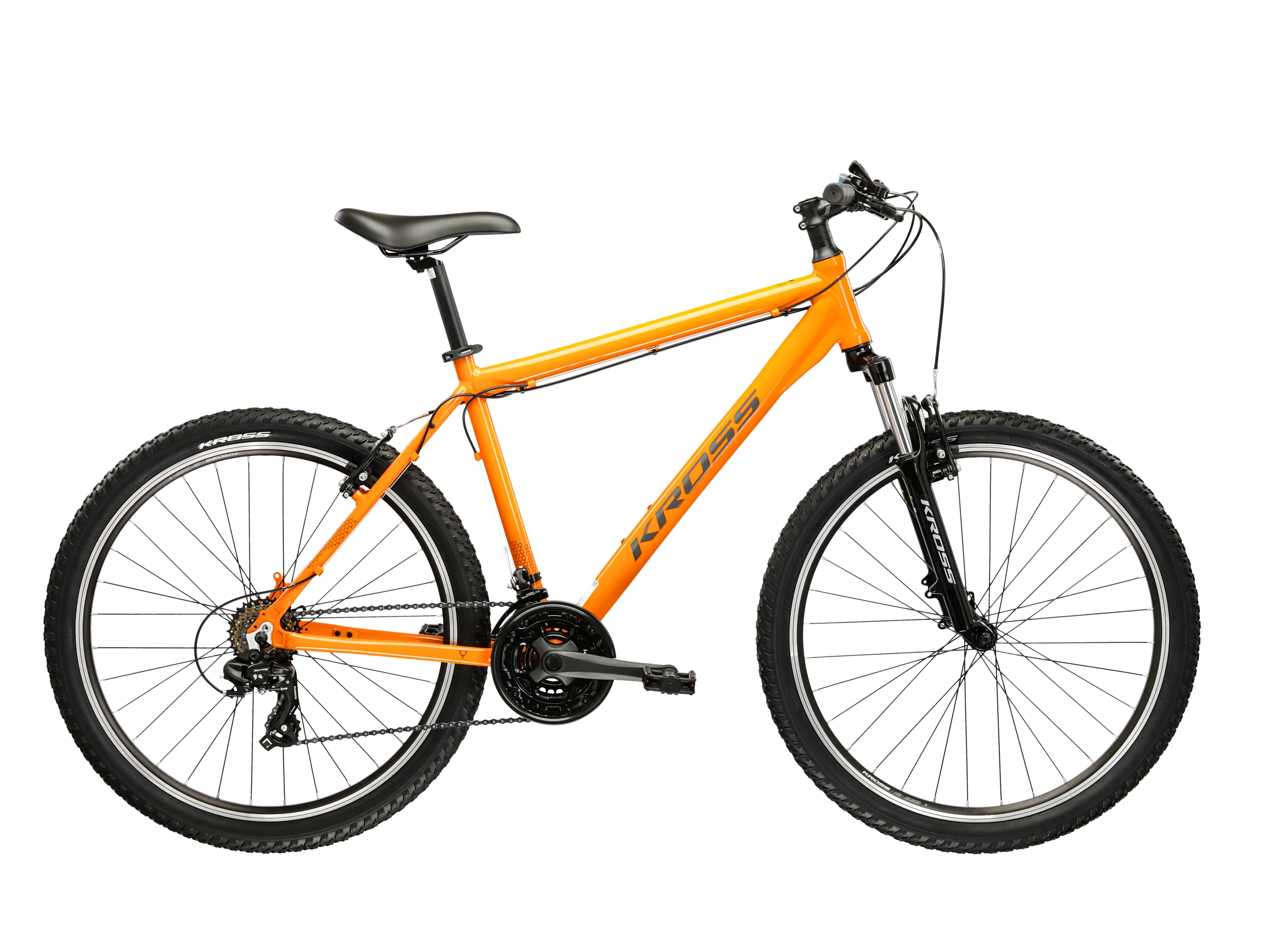 KROSS HEXAGON 1.0, model 2026 pneu 26", barva oranžová/grafitová - ZDARMA dopravné, odborná montáž, seřízení a sada světel!