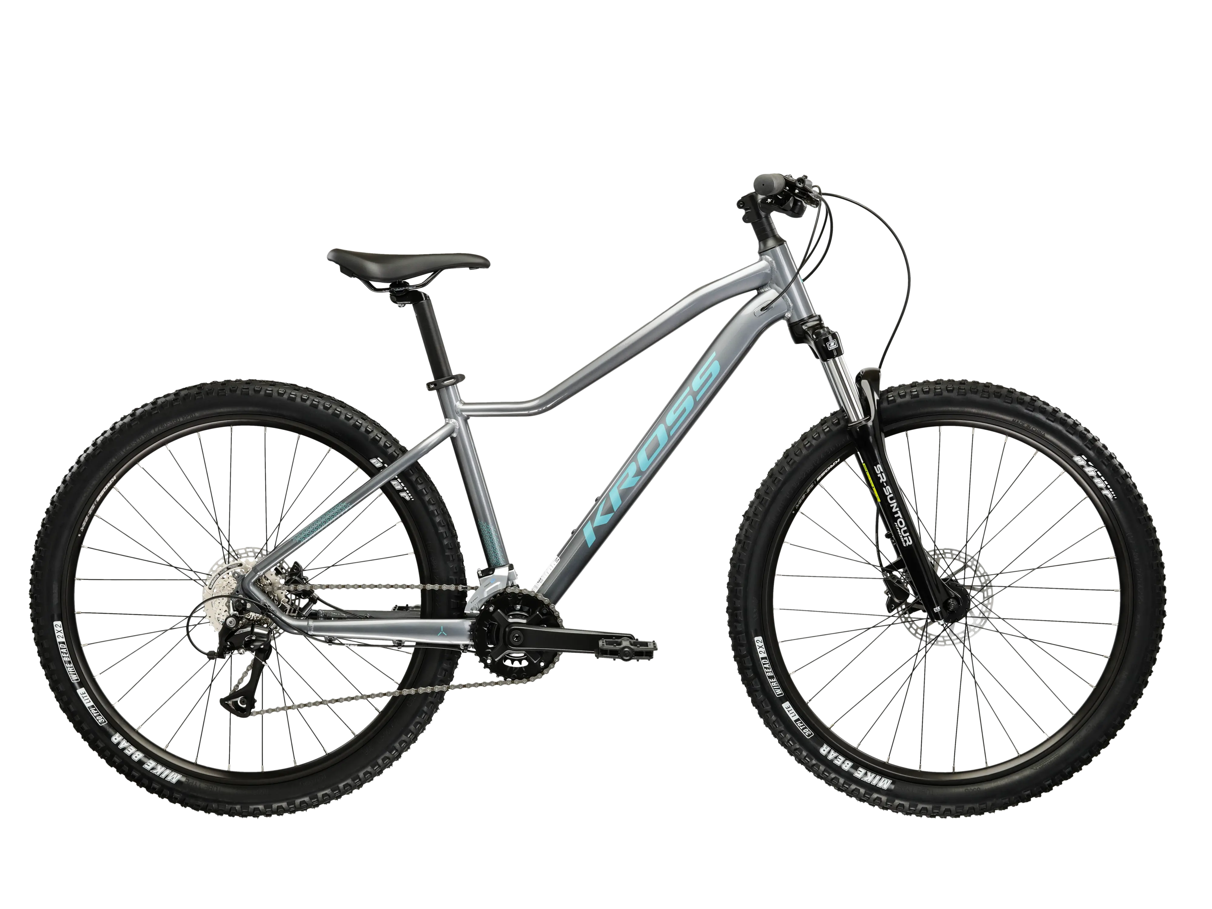 KROSS LEA 4.0, model 2026, pneu 27,5", barva šedá/tyrkysová - ZDARMA dopravné, seřízení, odborná montáž a sada světel!