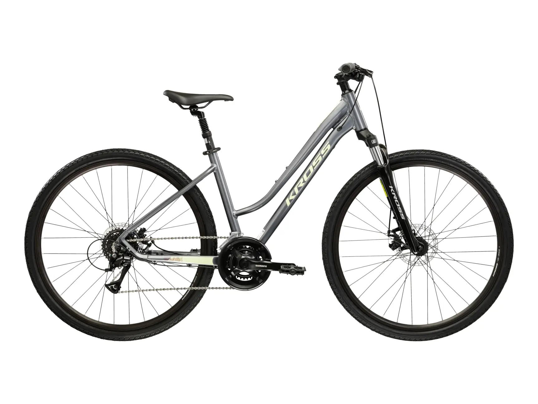 KROSS EVADO 3.0 LADY, model 2026, pneu 28", barva šedá - ZDARMA dopravné, seřízení, odborná montáž a sada světel!