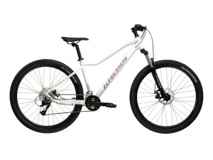 KROSS LEA 3.0, model 2026, pneu 27,5", barva bílá / růžová - ZDARMA dopravné, seřízení, odborná montáž a sada světel!