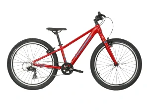 KROSS LEVEL JR 1.0, model 2026, pneu 24", barva červená - ZDARMA dopravné, odborná montáž, seřízení a sada světel TWINS!