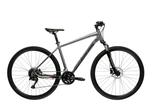 KROSS EVADO 5.0, model 2026, pneu 28", barva šedá/černá - ZDARMA dopravné, seřízení, odborná montáž a sada světel!