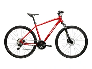KROSS EVADO 4.0, model 2026, pneu 28", barva kaštanová/bílá - ZDARMA dopravné, seřízení, odborná montáž a sada světel!