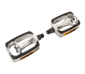 Pedály FORCE BRIX hliník PROTISKLUZ, černo-stříbrné