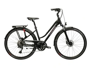 KROSS TRANS 7.0 Lady, model 2026, pneu 28", barva černá/růžová/lesk - ZDARMA dopravné, seřízení, odborná montáž a koš na zadní nosič!
