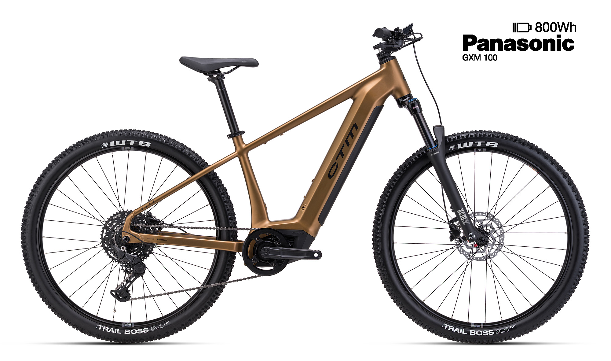 CTM WIRE GX, barva matná zlatá, 29", baterie 800Wh/22,3Ah, model 2026 - ZDARMA dopravné, seřízení, odborná montáž a dárkový poukaz na nákup příslušenství!