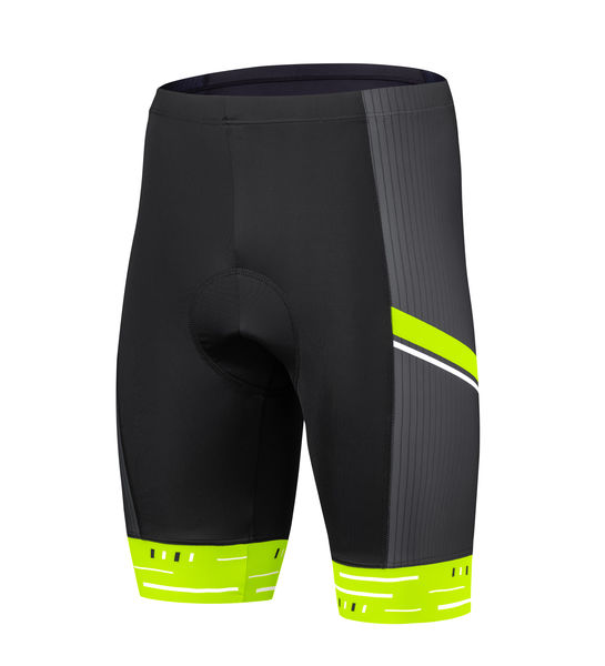Pánské cyklistické kraťasy ETAPE RACING 2.0, černá/žlutá fluo