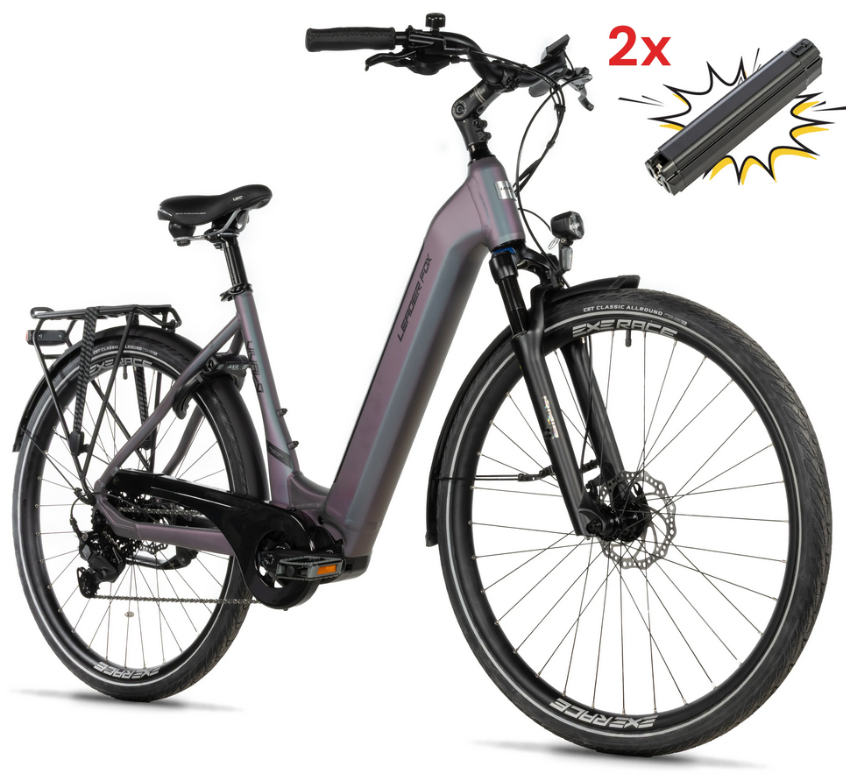 Městské elektrokolo Leader Fox VIVALO 28", model 2026-3, grey - ZDARMA dopravné, odborná montáž, seřízení a druhá baterie za 1,- Kč!