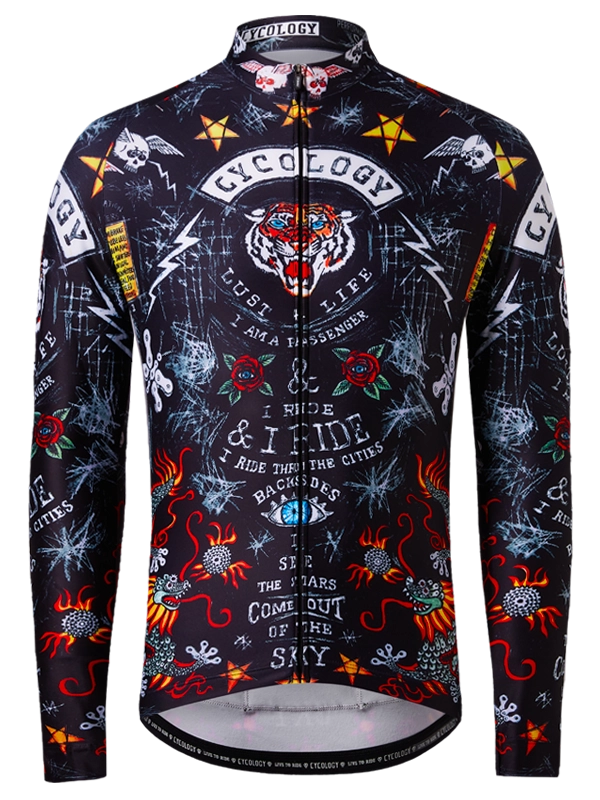 Cyklodres CYCOLOGY Winter City of Angels Black, pánský, dlouhý rukáv