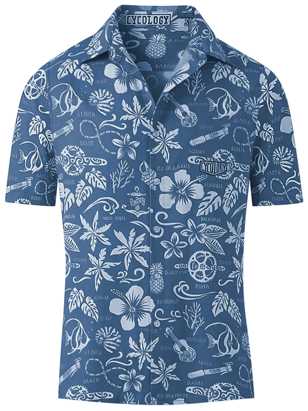 Gravel košile CYCOLOGY Hawaii, blue