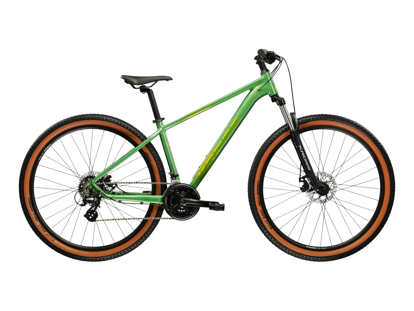 KROSS HEXAGON X200, model 2026, pneu 27,5", barva zelená/zelená/lesk - ZDARMA dopravné, seřízení, odborná montáž a sada světel!