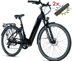 Leader Fox SAGA, pneu 28", model 2026-1, barva Black shiny - ZDARMA dopravné, odborná montáž, seřízení a druhá baterie za 1,- Kč!