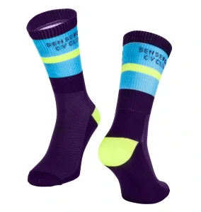 Ponožky FORCE STRIPE dlouhé, tmavě-fialové