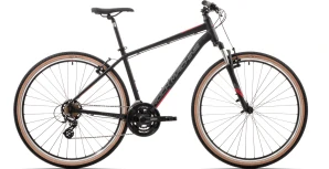 Rock Machine Crossride 100, pneu 28", barva Matte Black/Grey/Red - ZDARMA dopravné, seřízení a odborná montáž!
