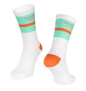 Ponožky FORCE STRIPE dlouhé, bílé