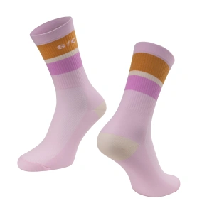 Ponožky FORCE STRIPE dlouhé, růžové