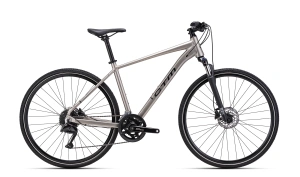 CTM STARK 1.0 , pneu 28", model 2026, rám 17"(M), barva matná titánová - ZDARMA dopravné, seřízení, odborná montáž a sada světel!