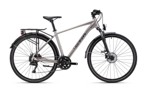 CTM STARK 1.0 trek , pneu 28", model 2026, rám 17"(M), barva matná titánová - ZDARMA dopravné, seřízení, odborná montáž a sada světel!