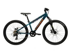 KROSS DUST JR X, pneu 24", model 2027, barva tyrkysová/oranžová/stříbrná/matný - ZDARMA dopravné, odborná montáž a seřízení!