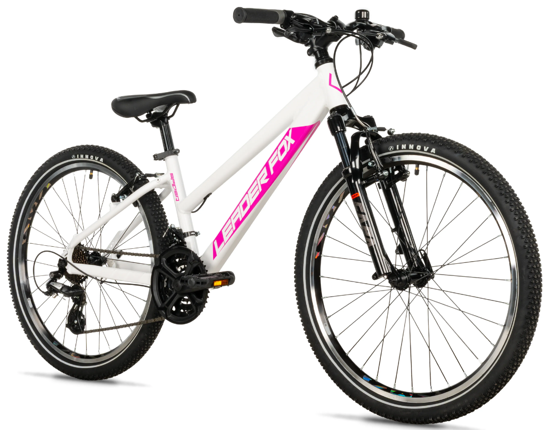 Leader Fox SPIDER dívčí, pneu 24", model 2027, white matt - ZDARMA dopravné, odborná montáž, seřízení a sada světel!