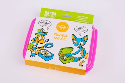 Zdravá sváča - komplet box FLUO fialová 807