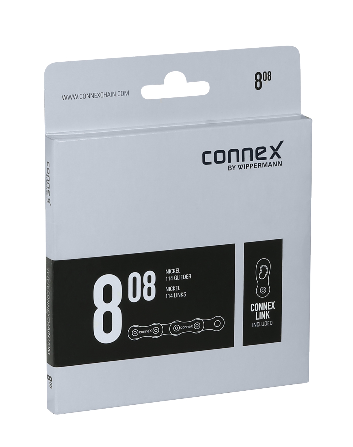 Řetěz CONNEX 808 pro 8-kolo, stříbrný