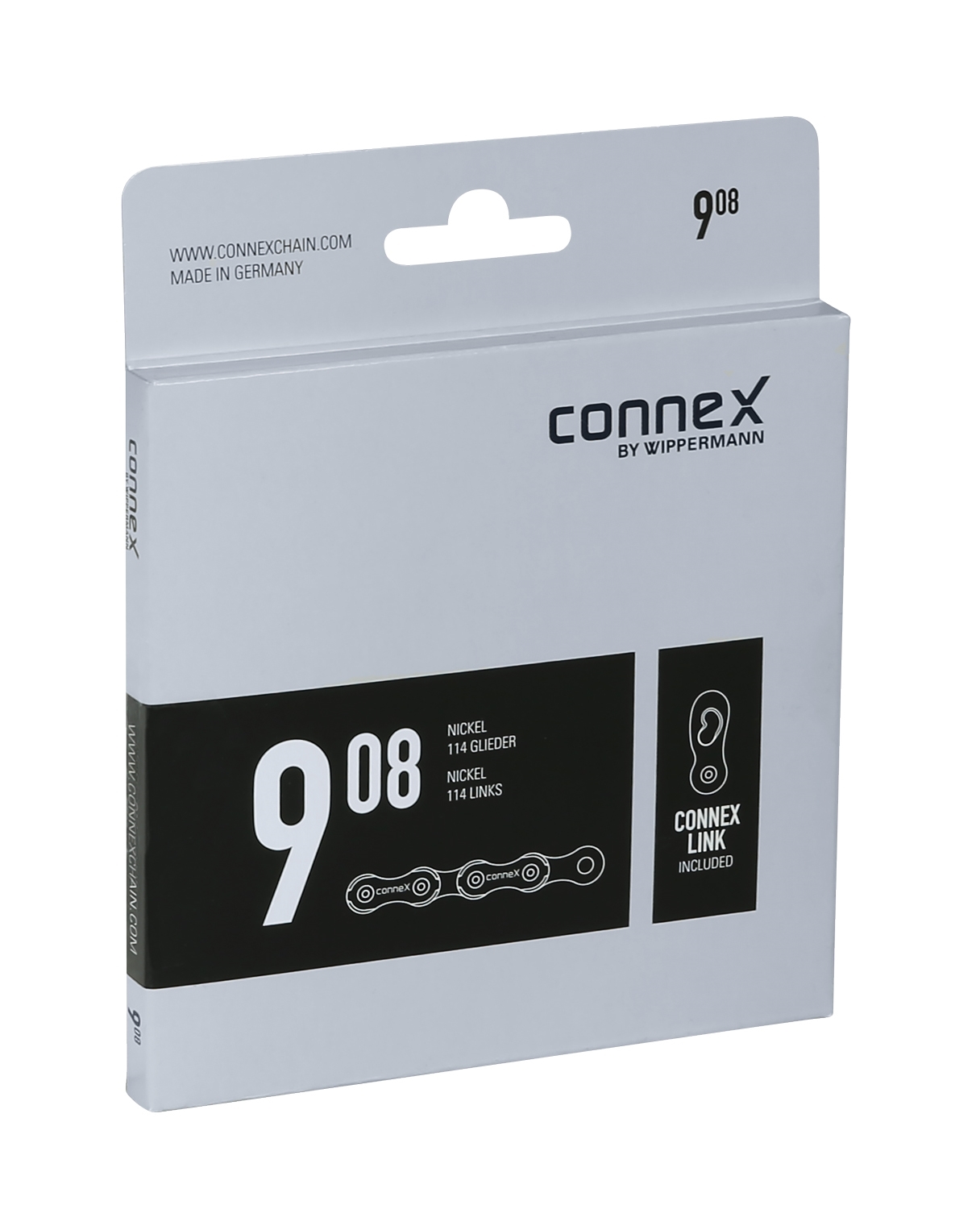 Řetěz CONNEX 908 pro 9-kolo, stříbrný