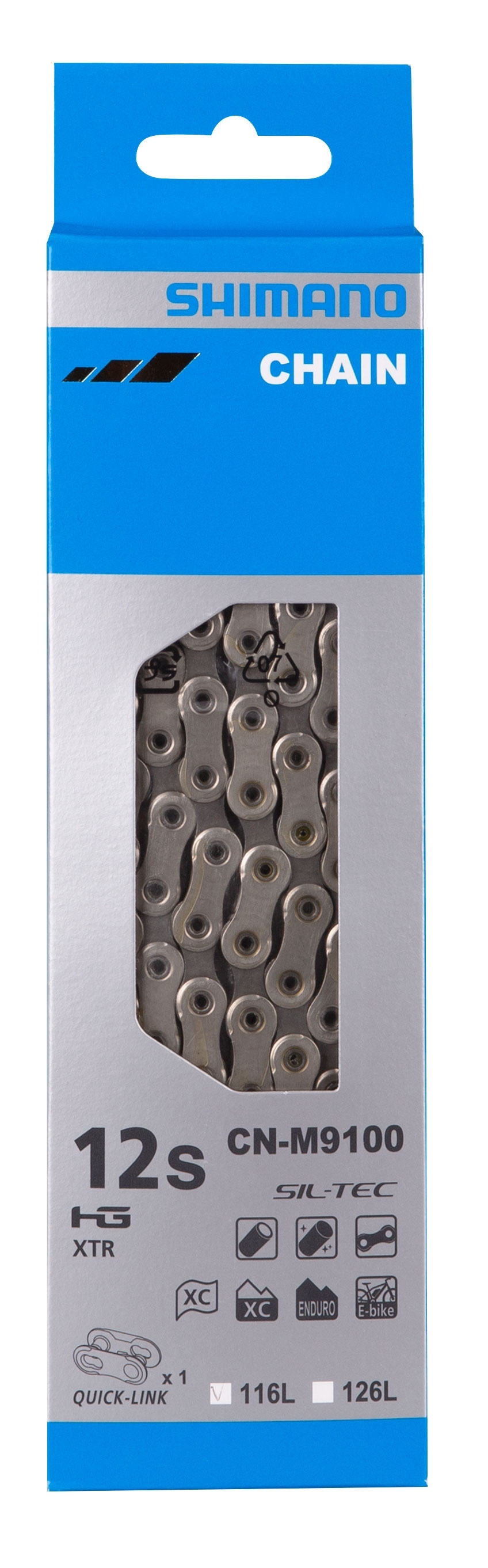 Řetěz SHIMANO CNM9100 balený+spojka, 116 článků 12k